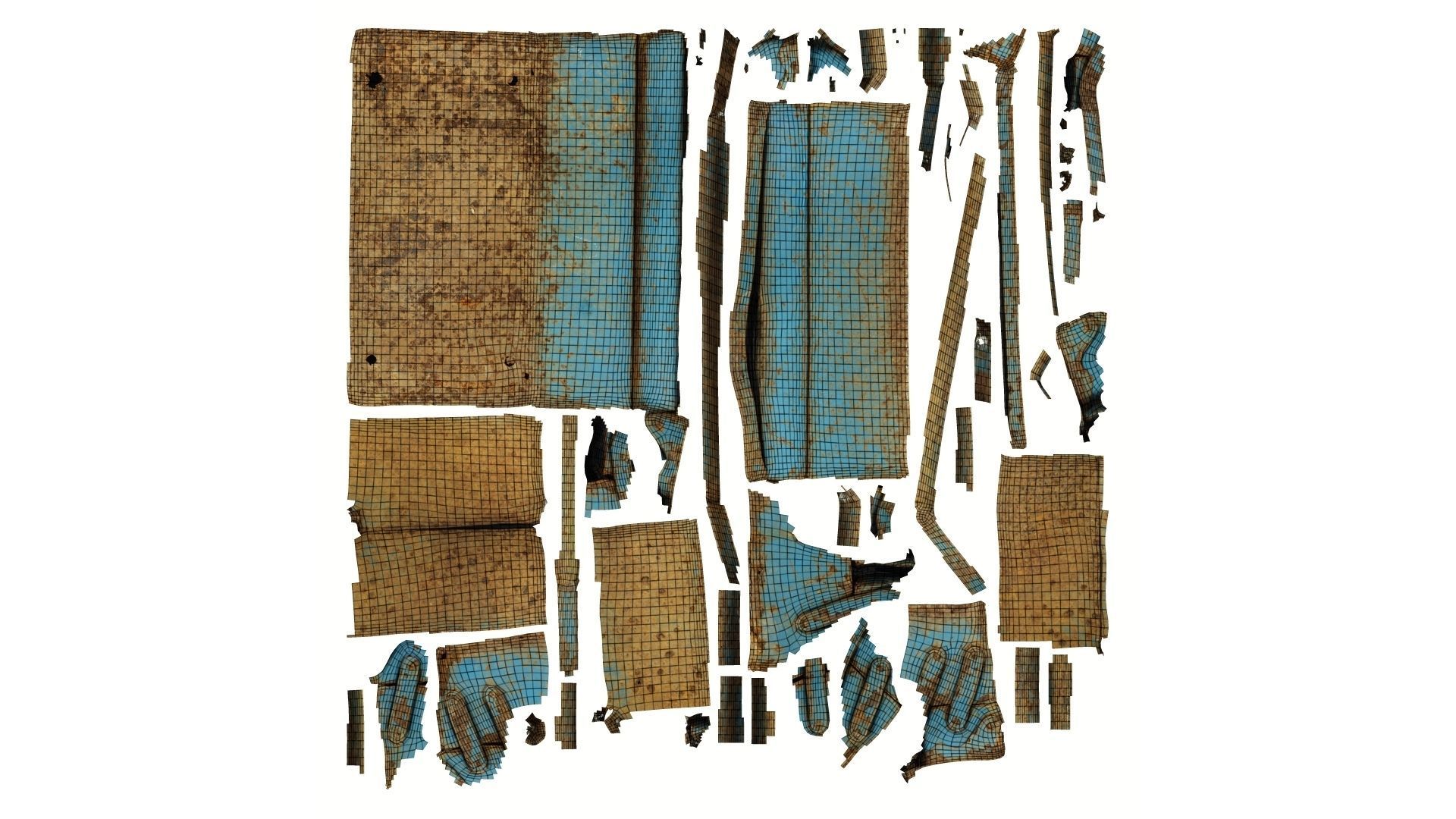 Rusty Metal Toolbox Raw Scanned 3D model_14