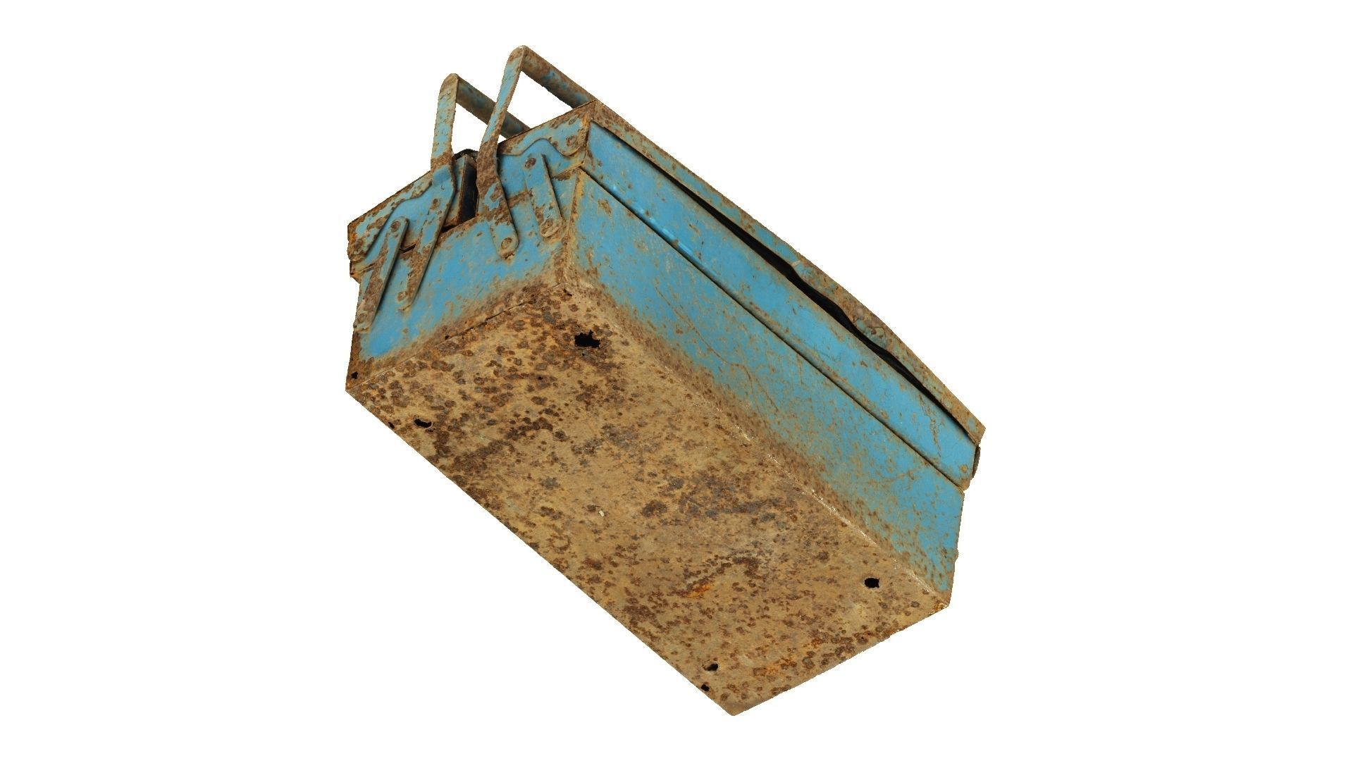 Rusty Metal Toolbox Raw Scanned 3D model_4