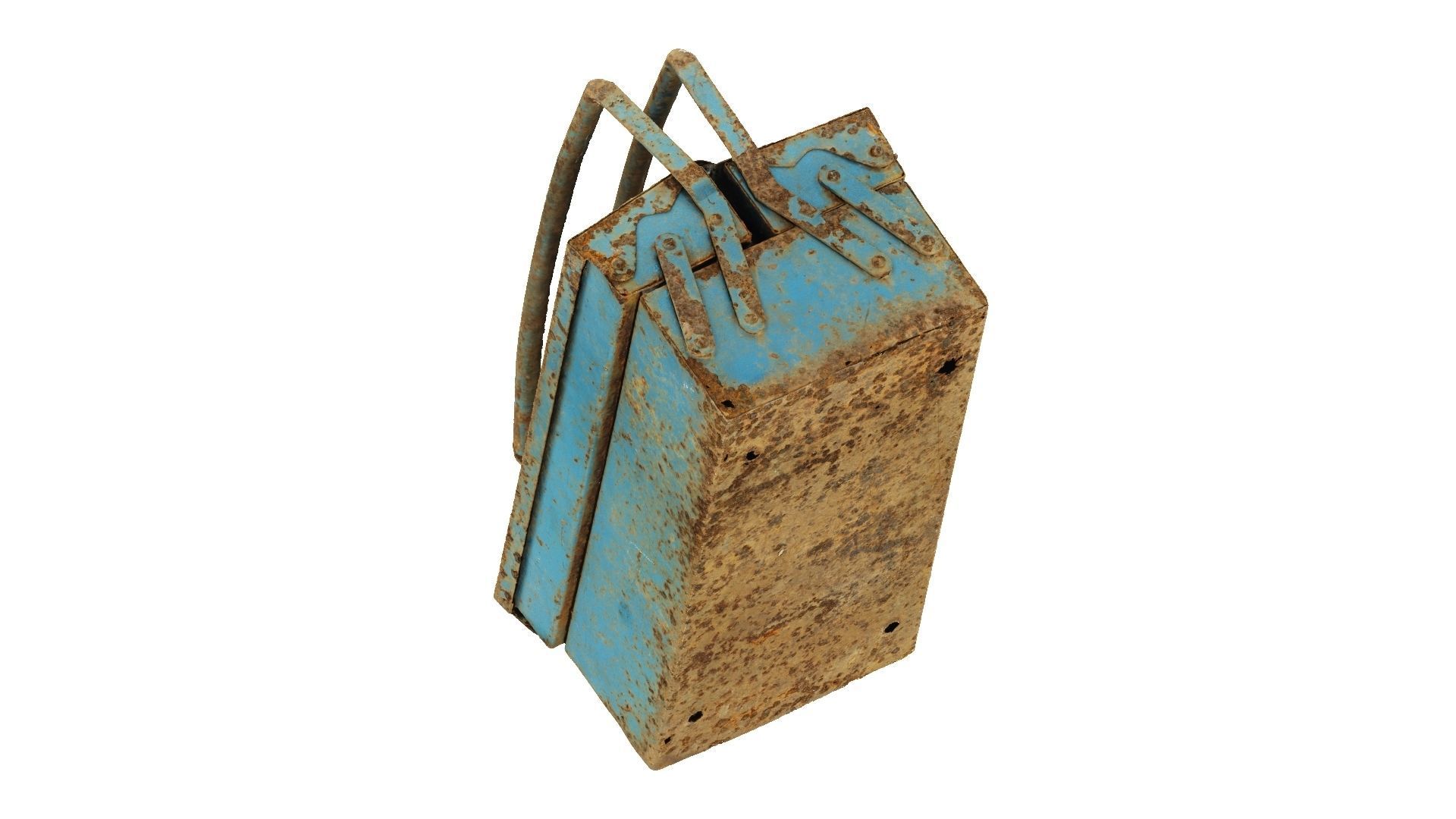 Rusty Metal Toolbox Raw Scanned 3D model_5