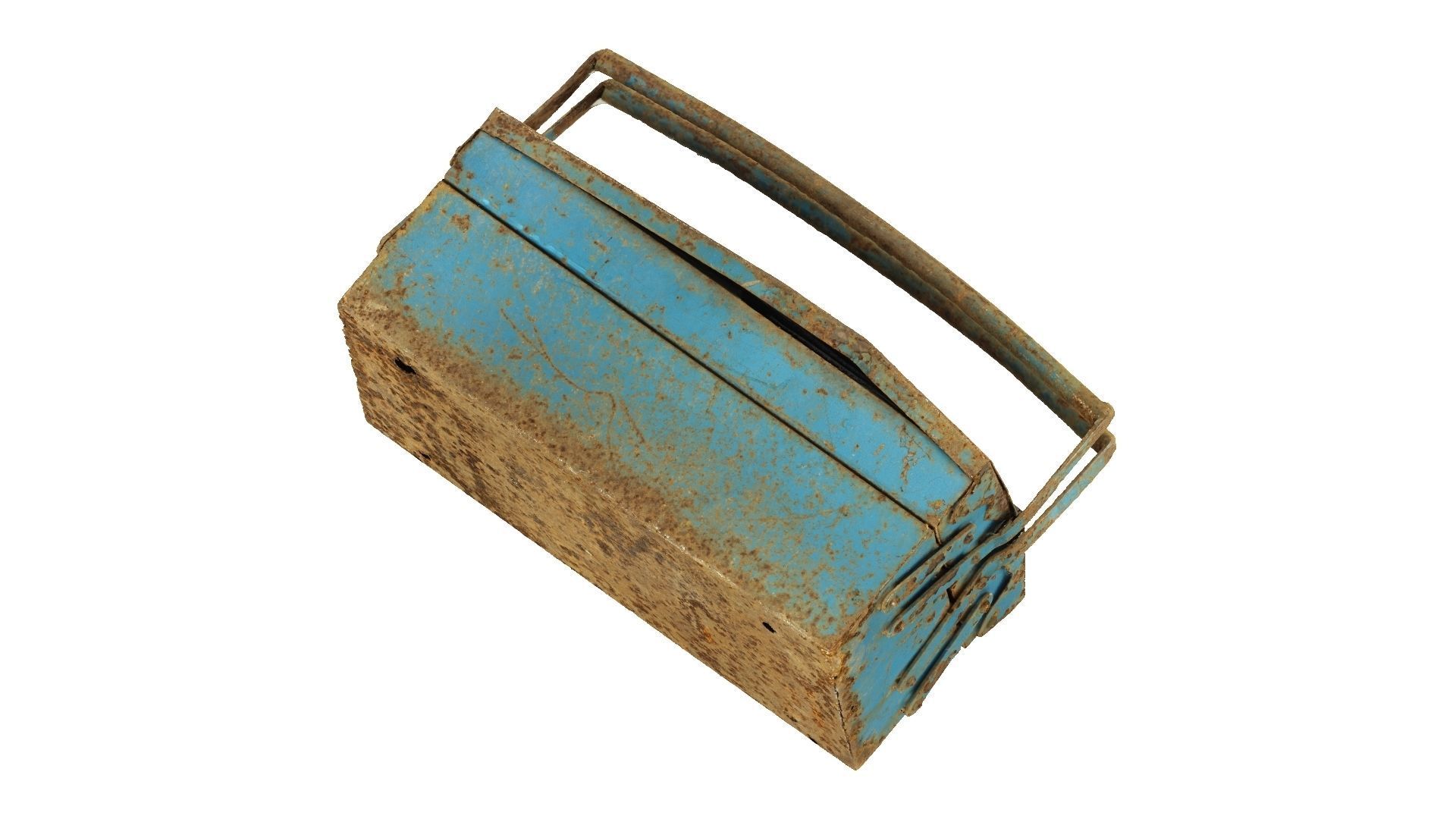 Rusty Metal Toolbox Raw Scanned 3D model_3
