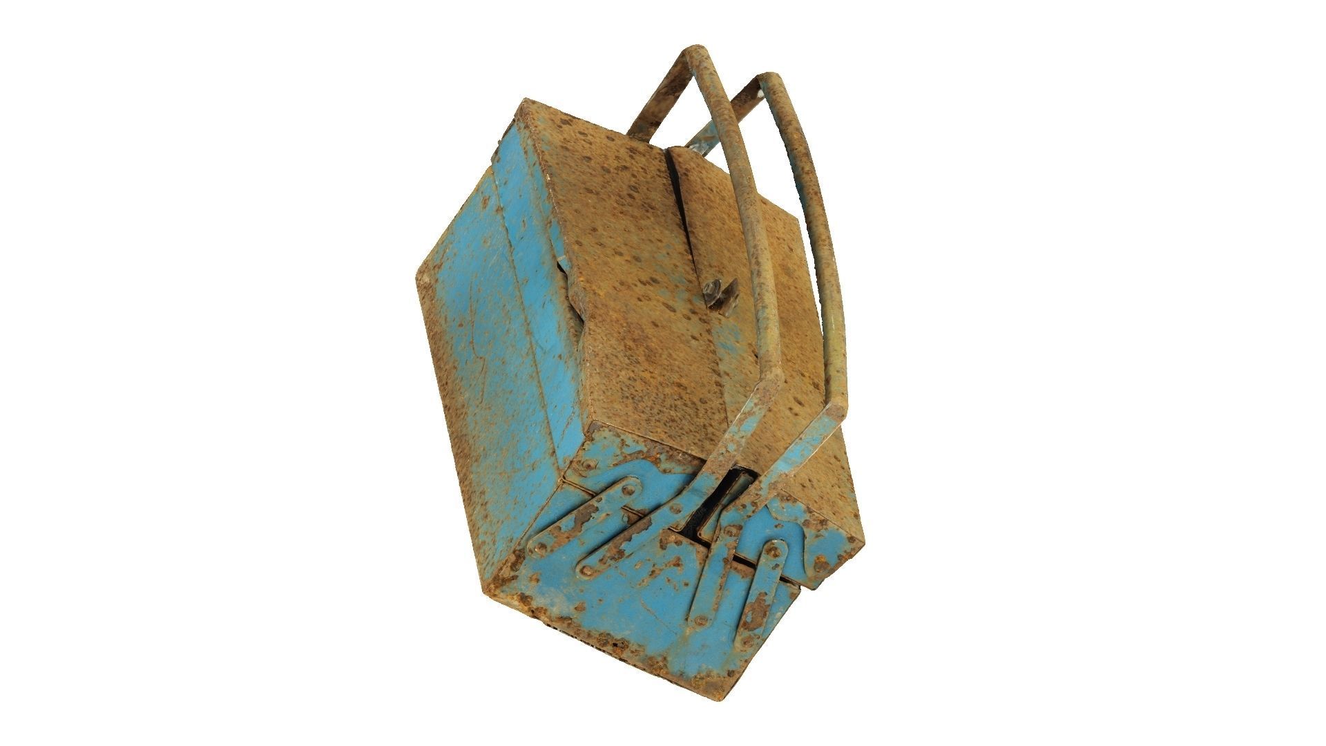 Rusty Metal Toolbox Raw Scanned 3D model_2