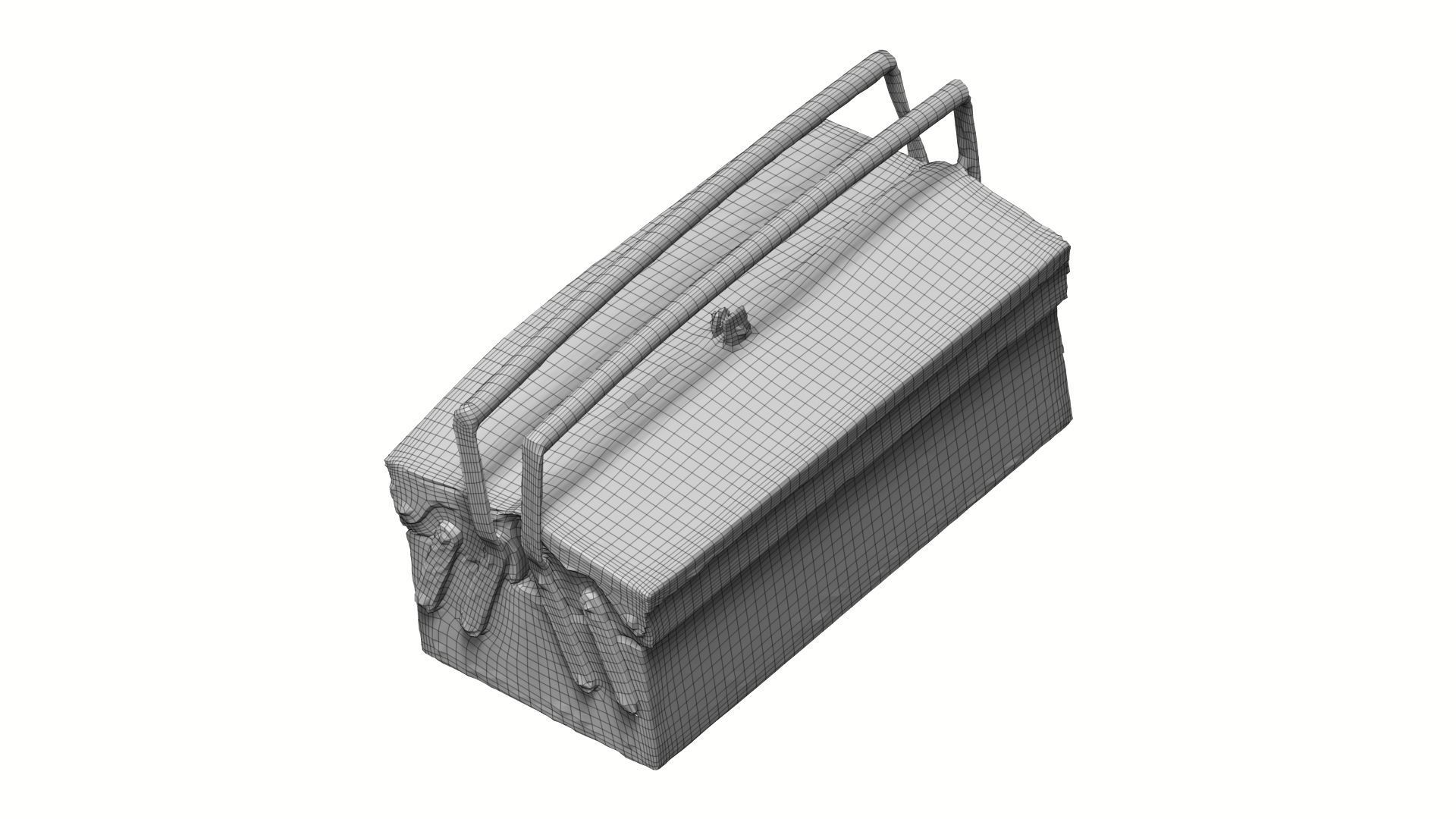 Rusty Metal Toolbox Raw Scanned 3D model_7