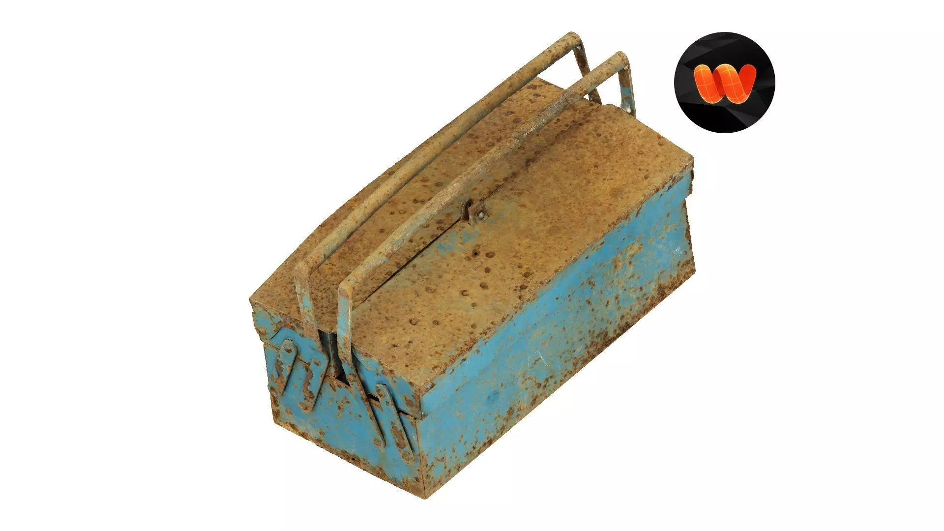 Rusty Metal Toolbox Raw Scanned 3D model_0