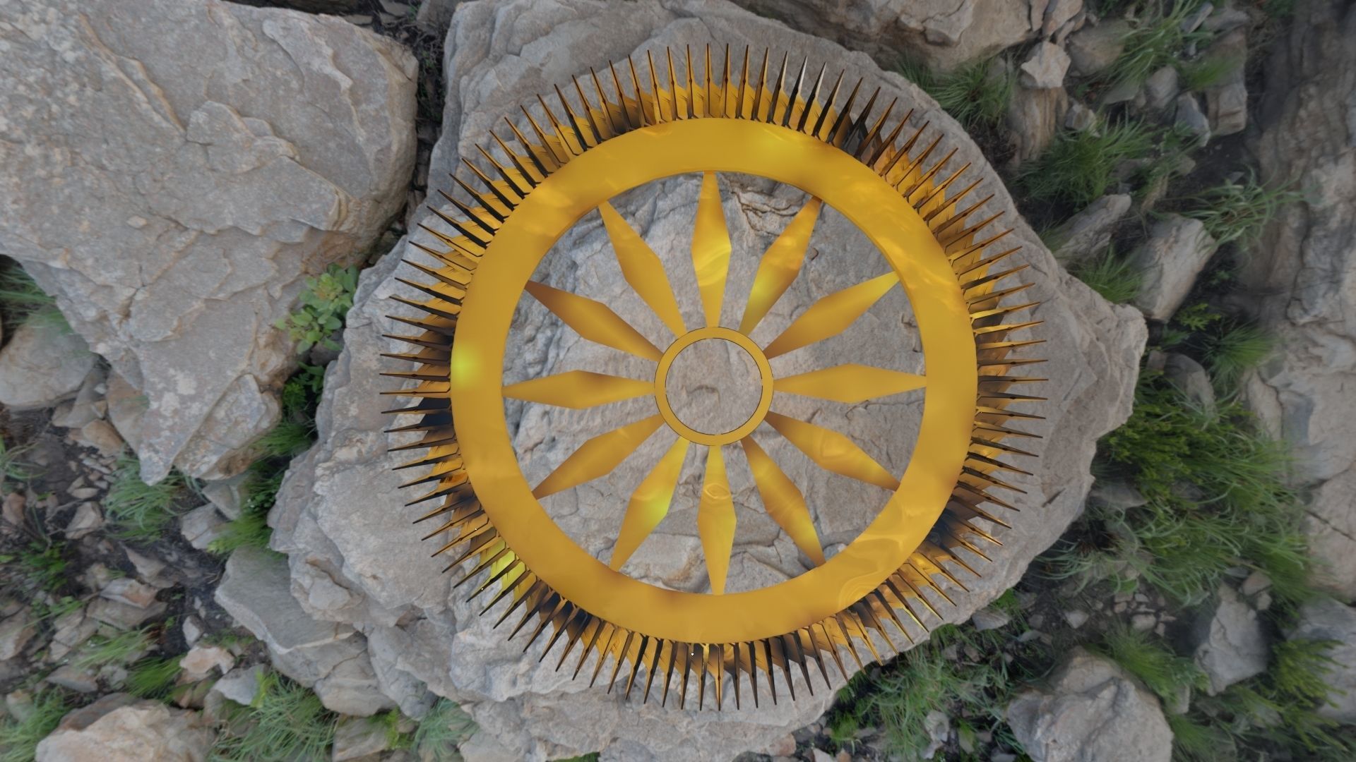 Sudarshan chakra of LORD KRISHNA AND LORD VISHNU 3D model_20