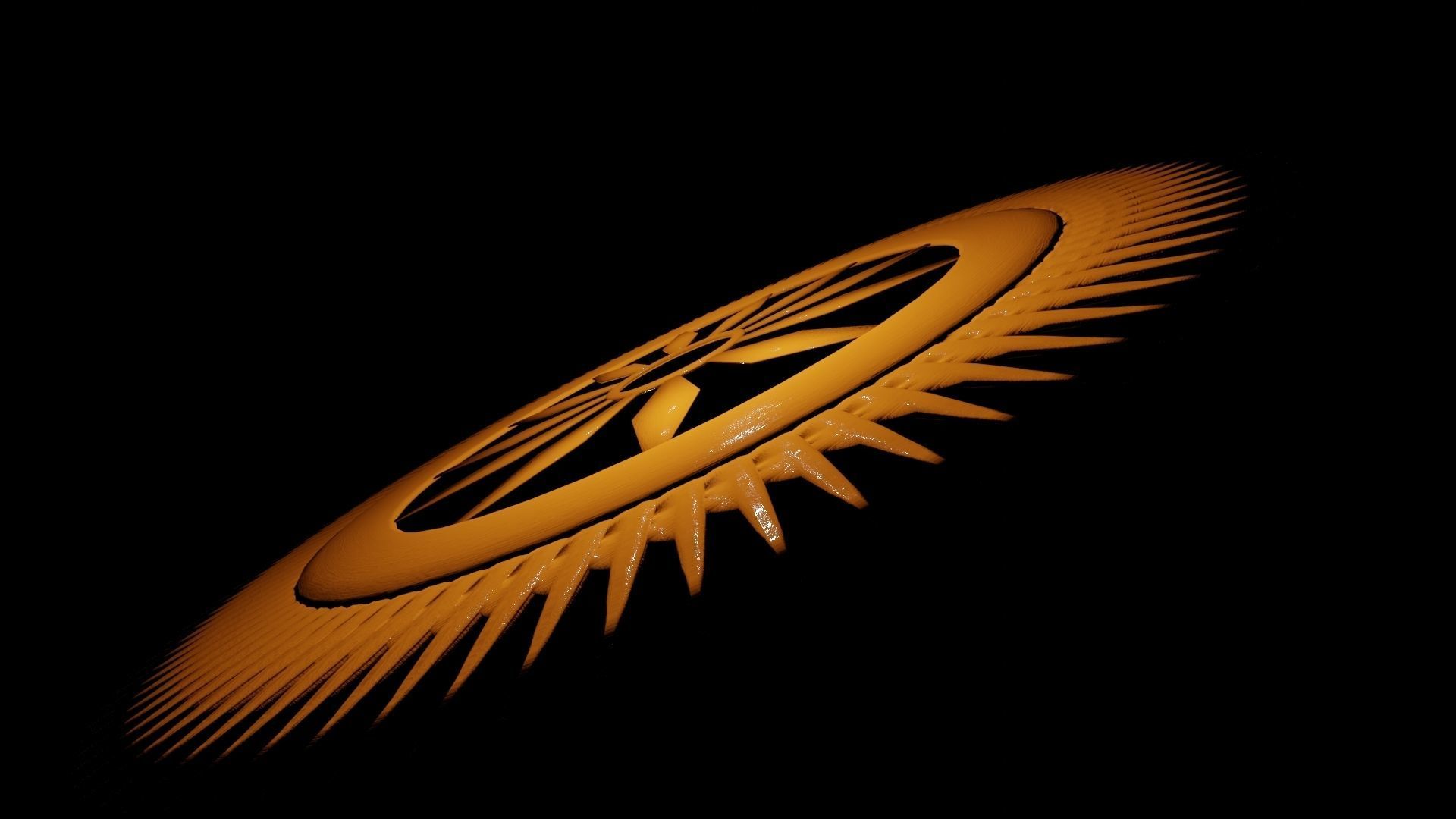 Sudarshan chakra of LORD KRISHNA AND LORD VISHNU 3D model_8