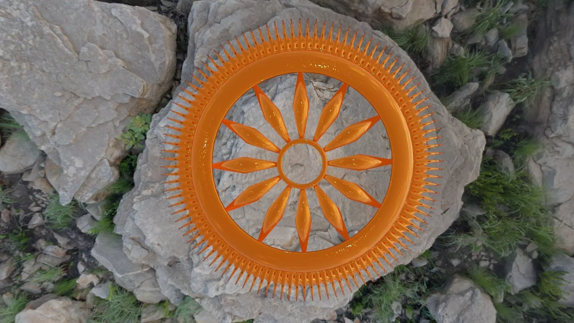 Sudarshan chakra of LORD KRISHNA AND LORD VISHNU 3D model_0