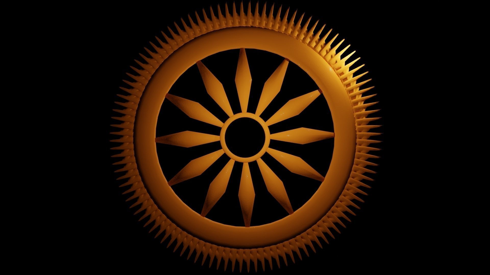 Sudarshan chakra of LORD KRISHNA AND LORD VISHNU 3D model_3