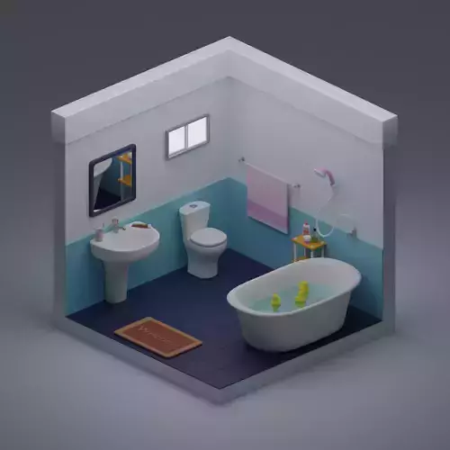 Isometric Bathroom