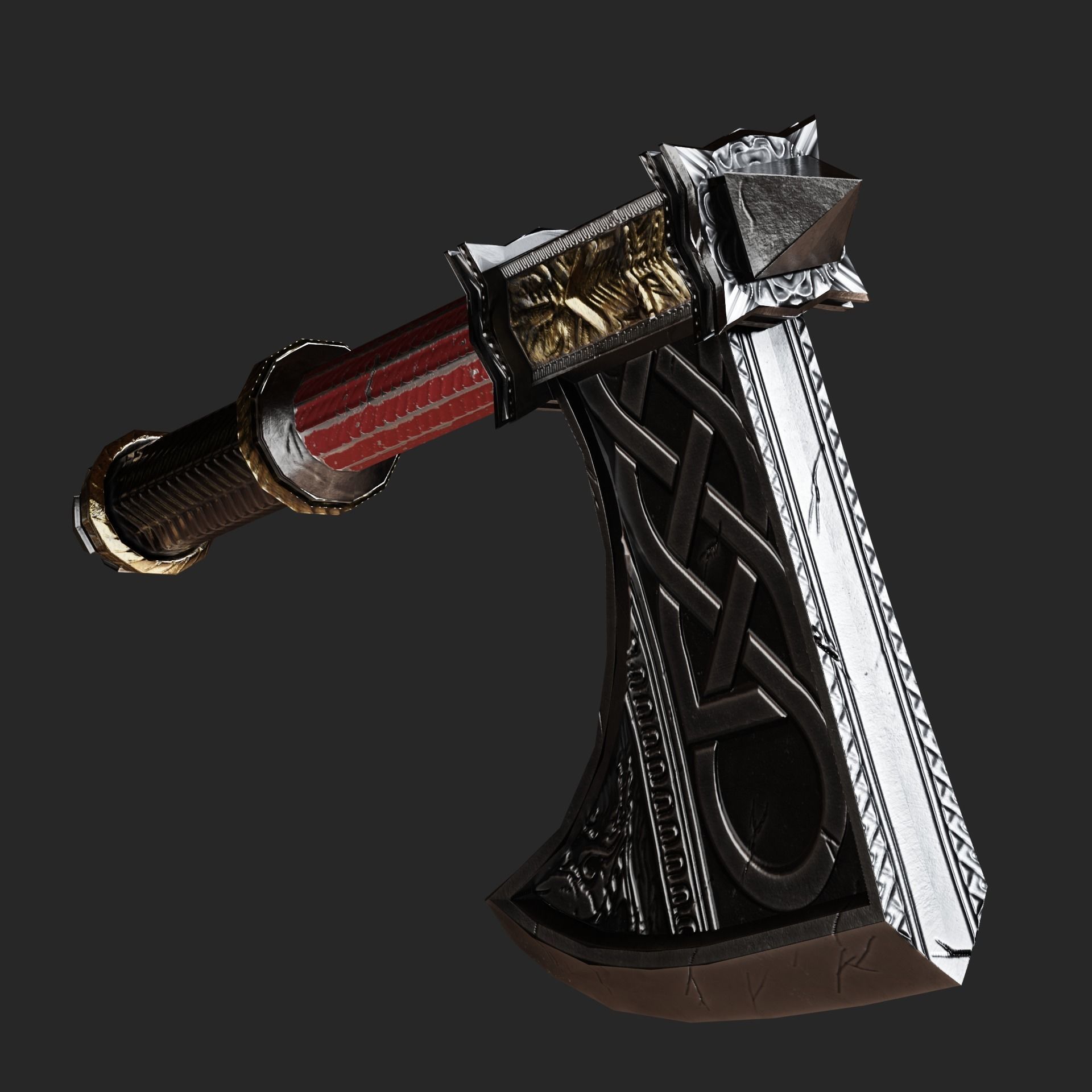 Dwarf One-Arm Warrior 3D model_16