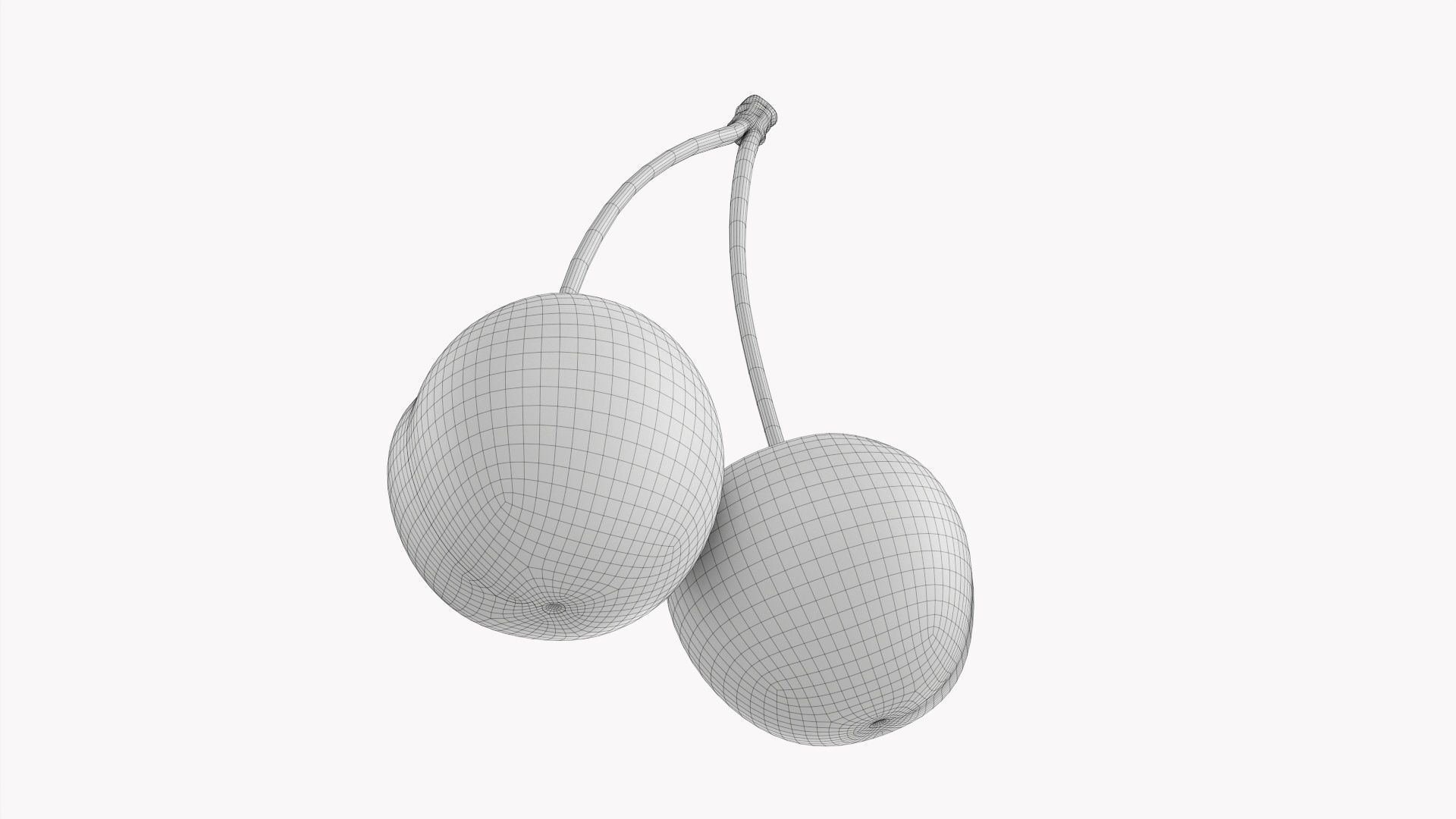 Double cherry  3D model_8