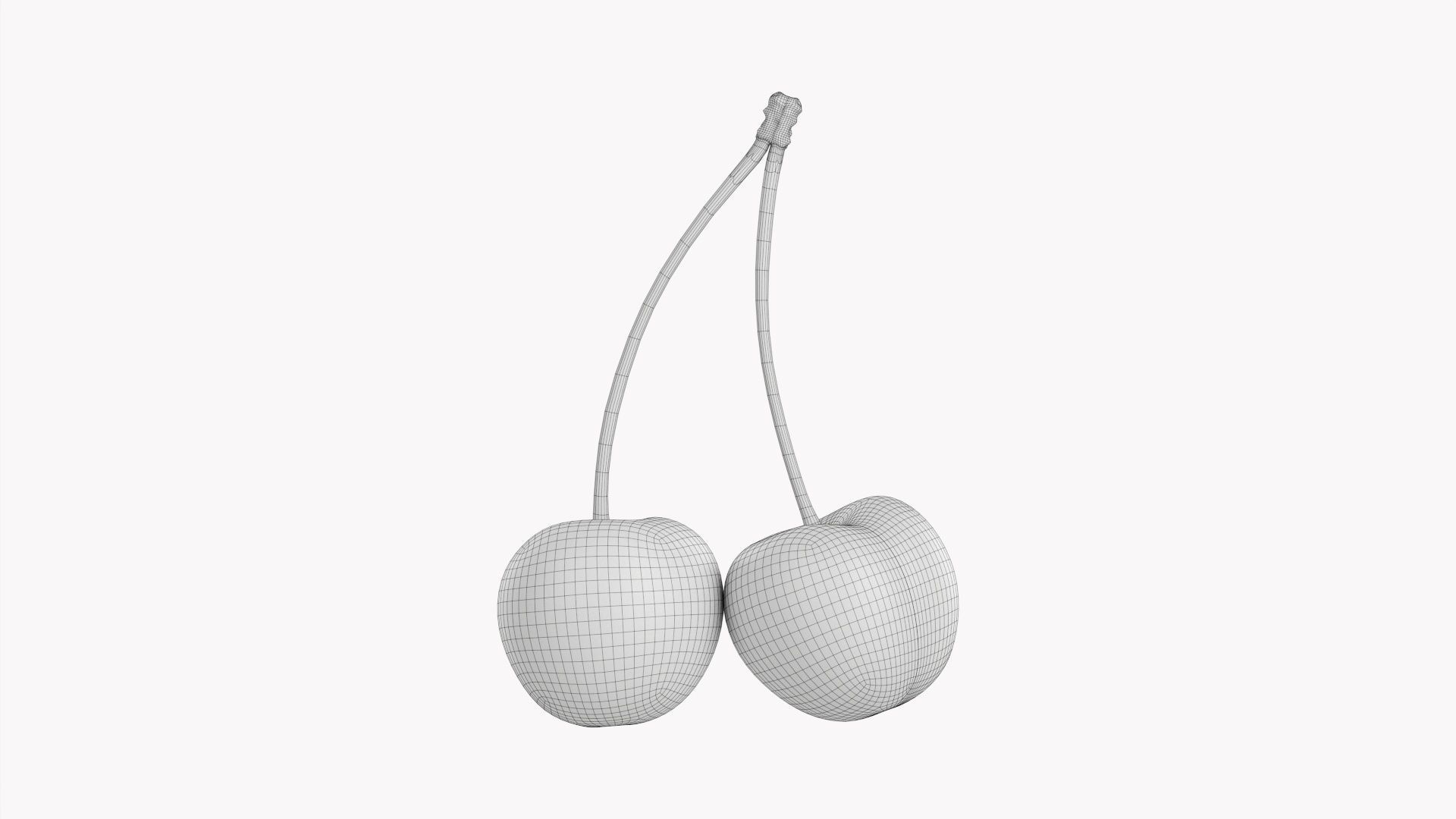 Double cherry  3D model_9