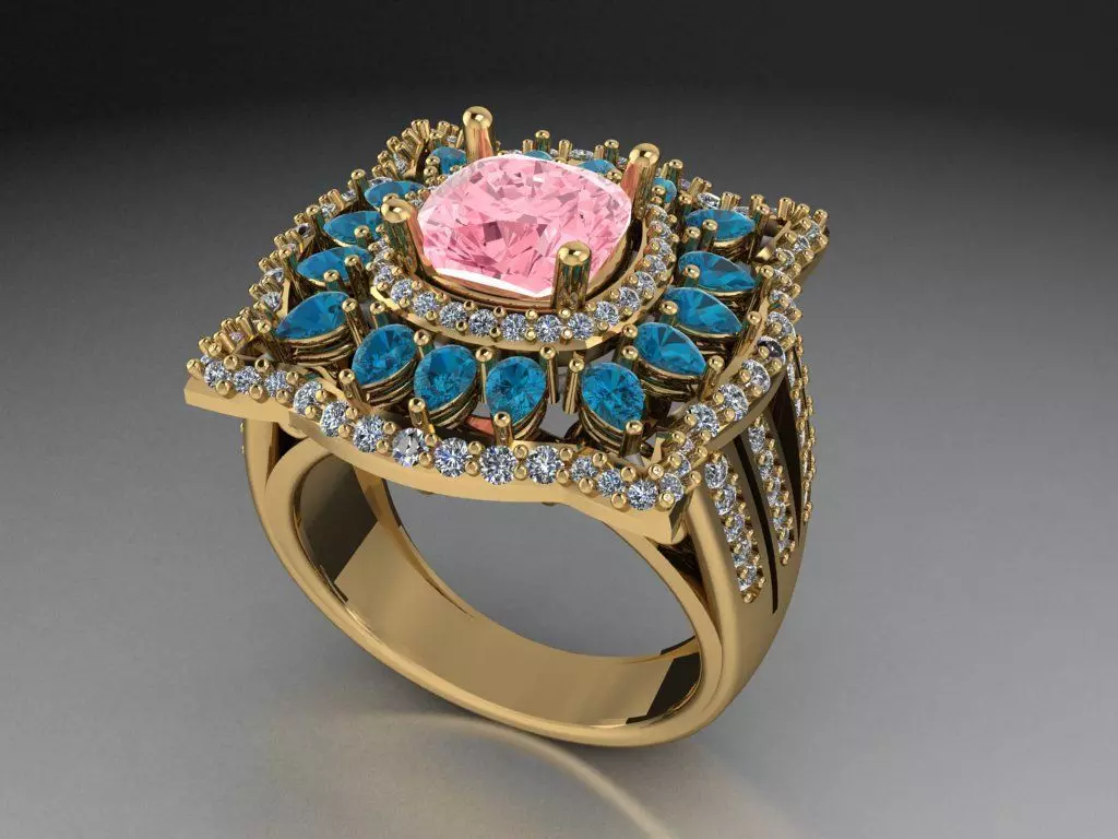 Pear halo ring   521 3D print model_0