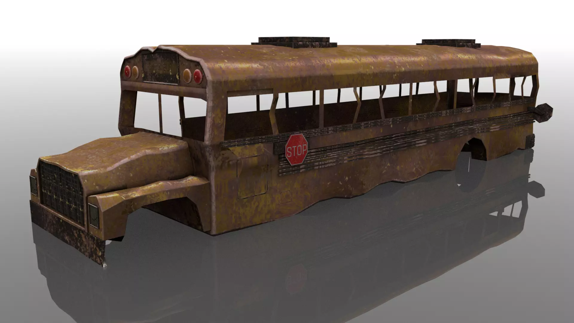 Abandoned Bus 3D model