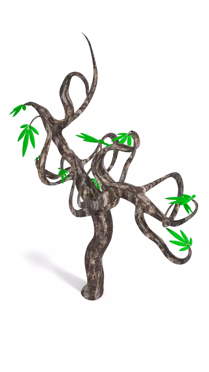 Dry Tree Low-poly 3D model