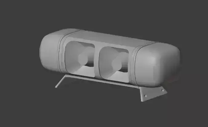 Lightbar rescue vehicle EU Game Ready Separated 3D Detail