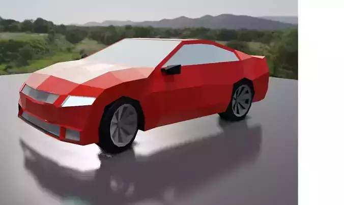 Lowpoly Car in polygons