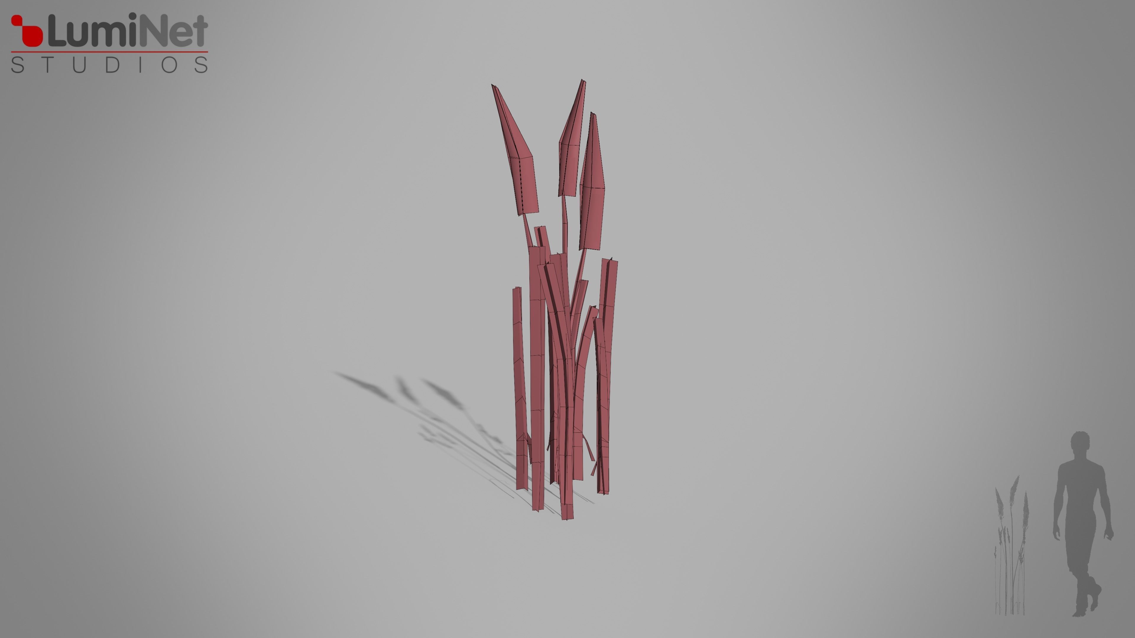 GlyceriaMaxima European foliage 12 of 20 Low-poly 3D model Low-poly 3D model_1