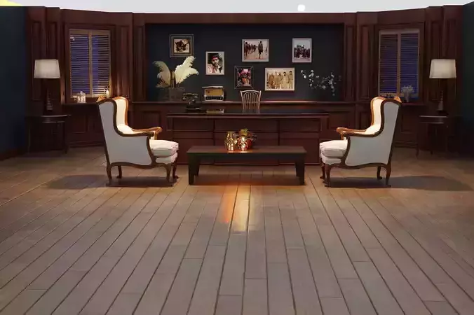 classic Interior Office 03 3D model