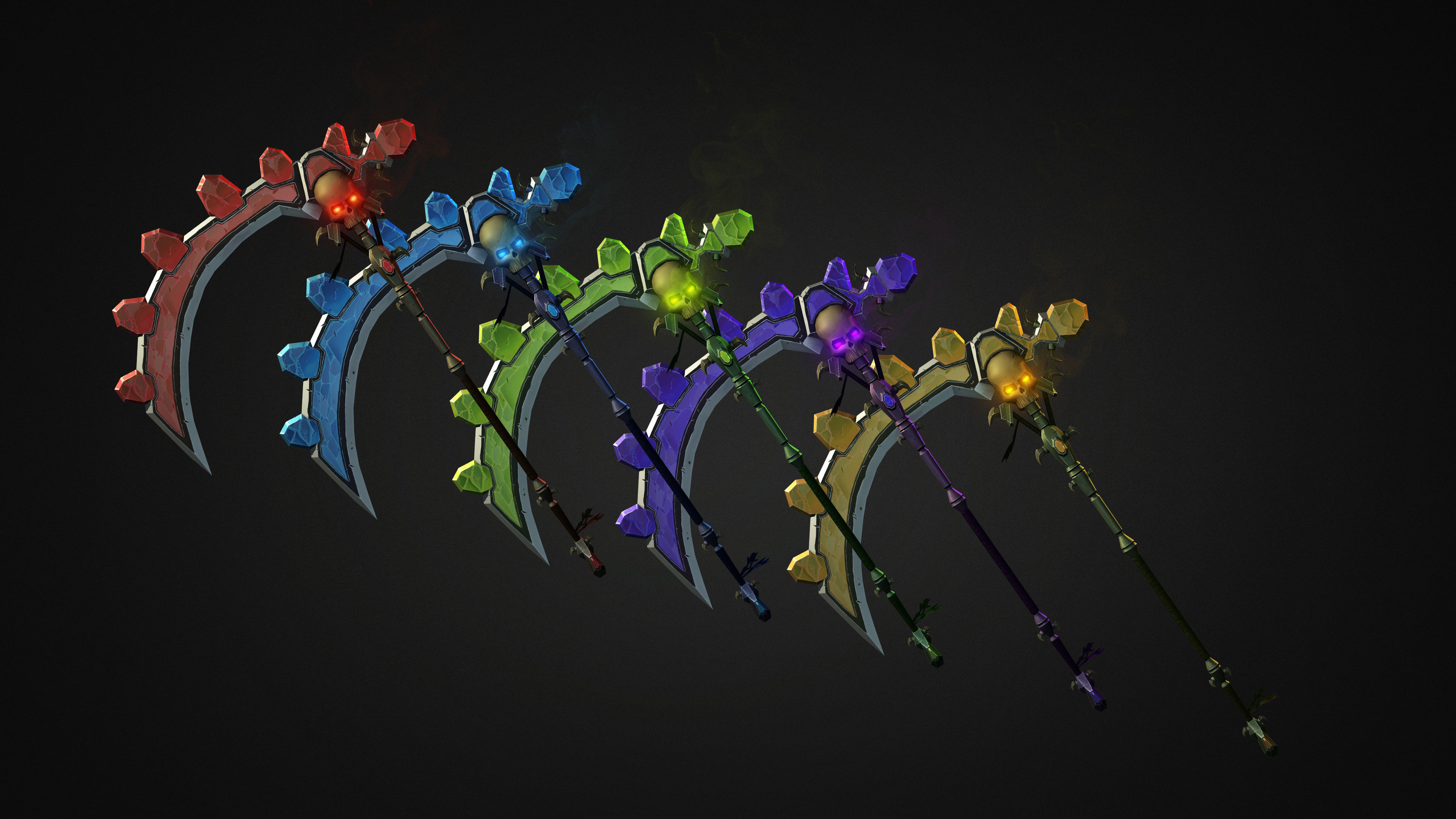 NecroScythe scythe Low-poly 3D model_3