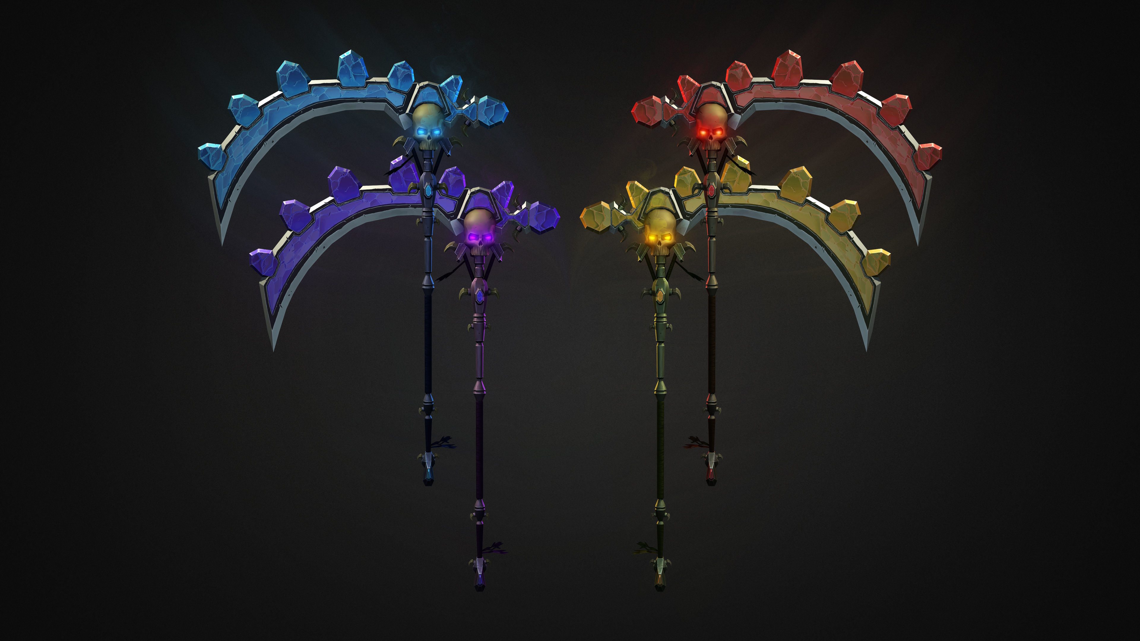 NecroScythe scythe Low-poly 3D model_2