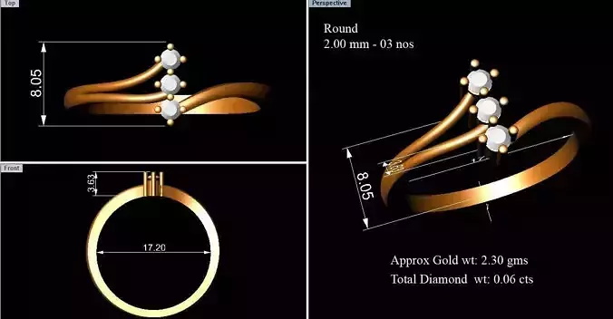 Stone Ring Designs 3D print model