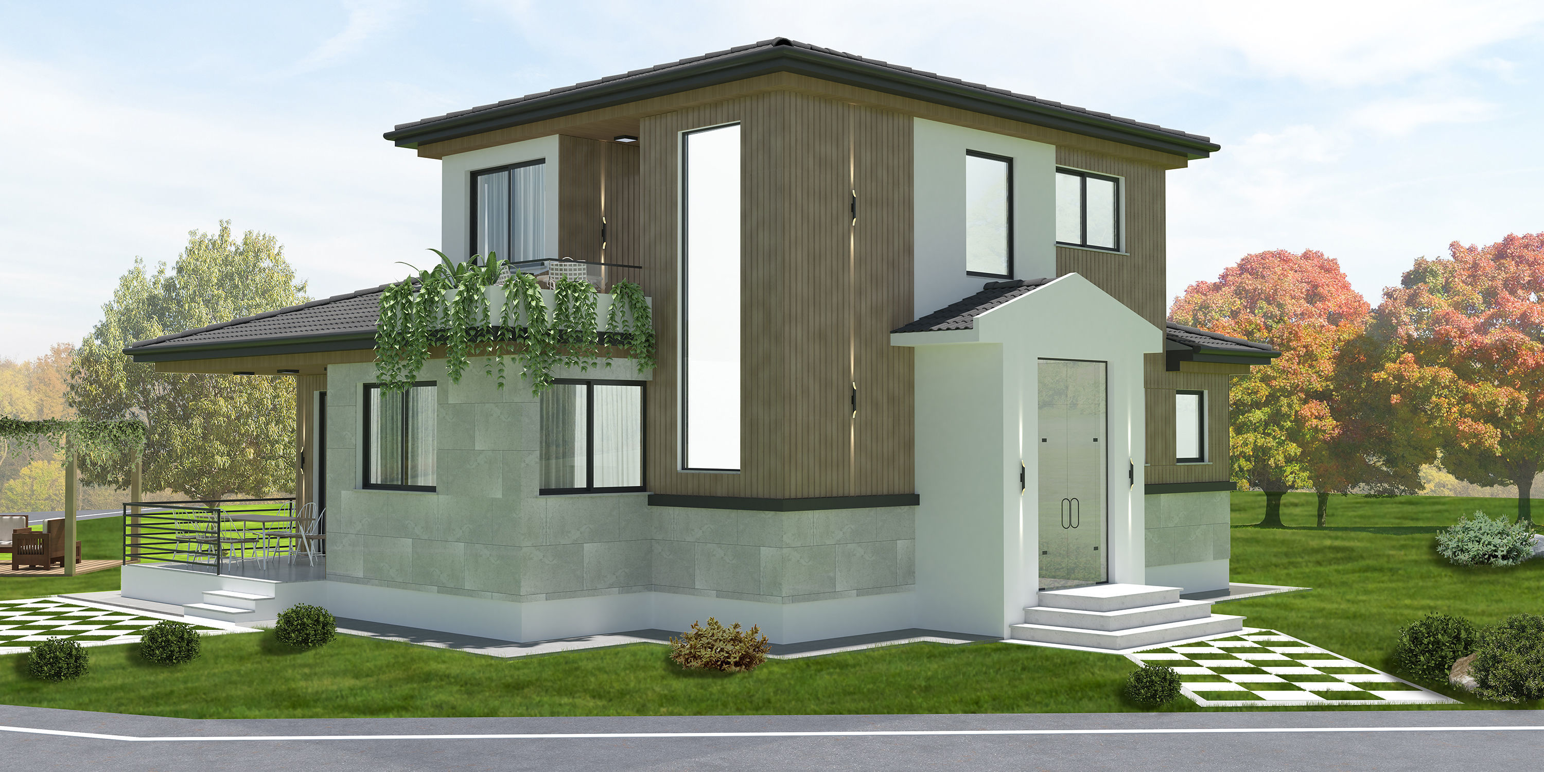 House Low-poly 3D model_2