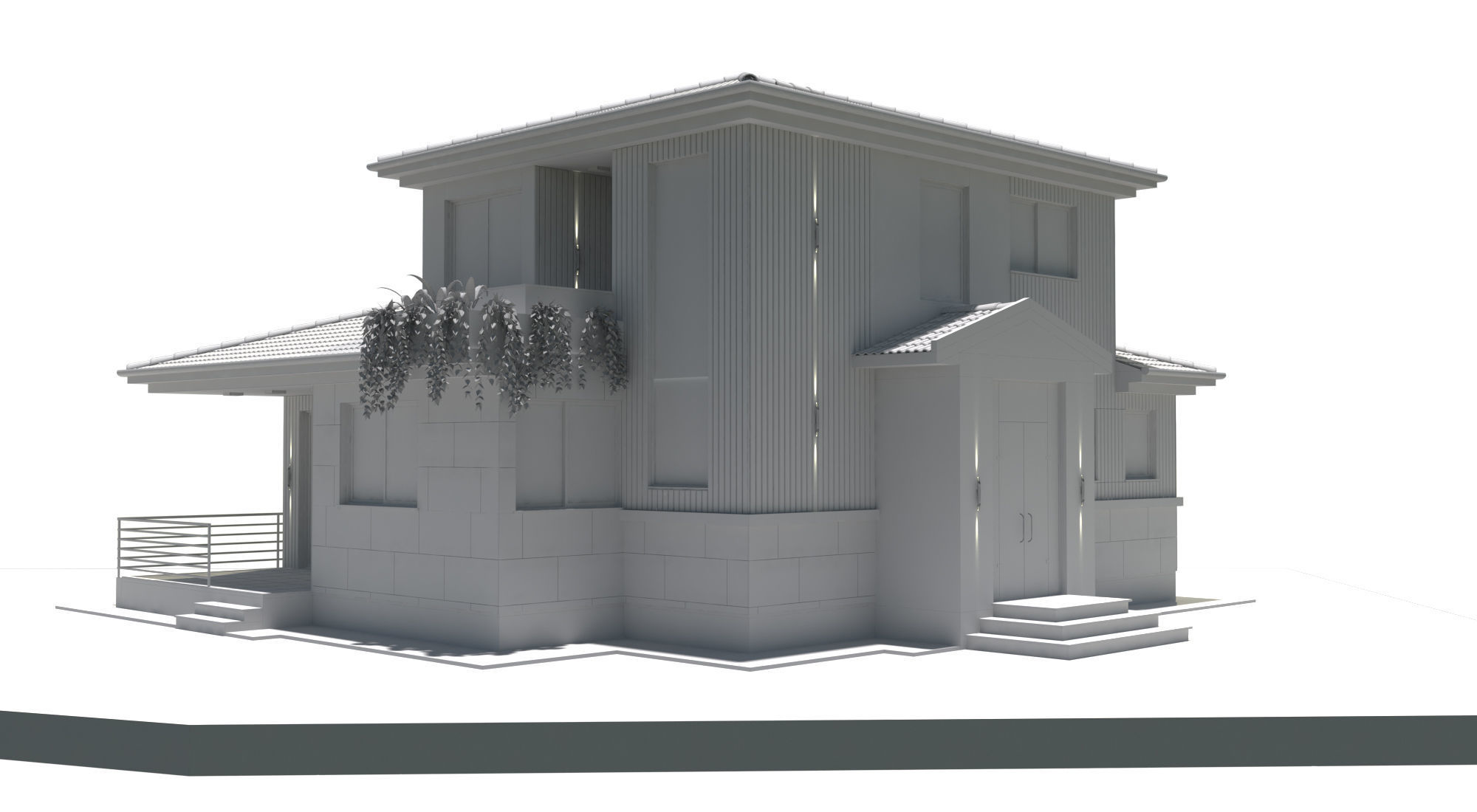 House Low-poly 3D model_3