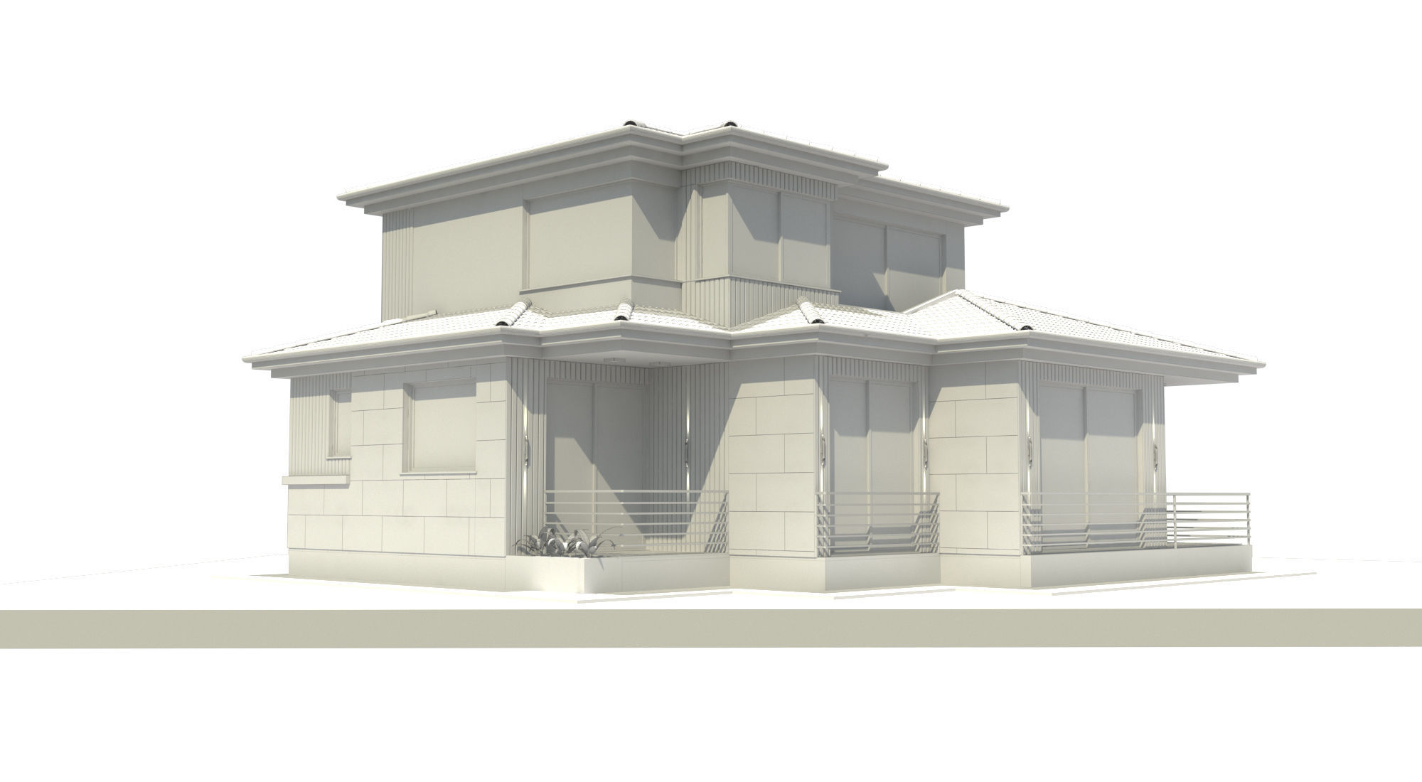House Low-poly 3D model_4