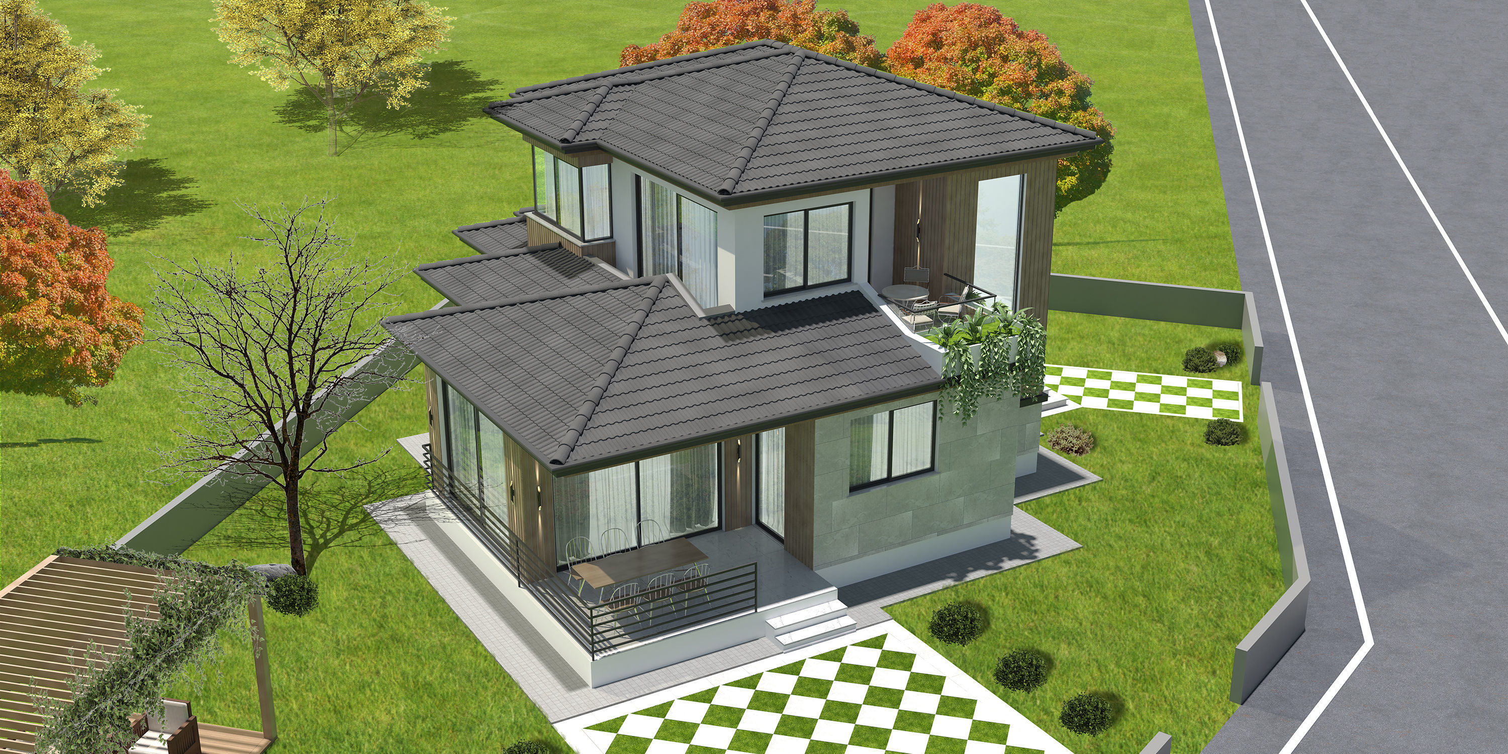 House Low-poly 3D model_14