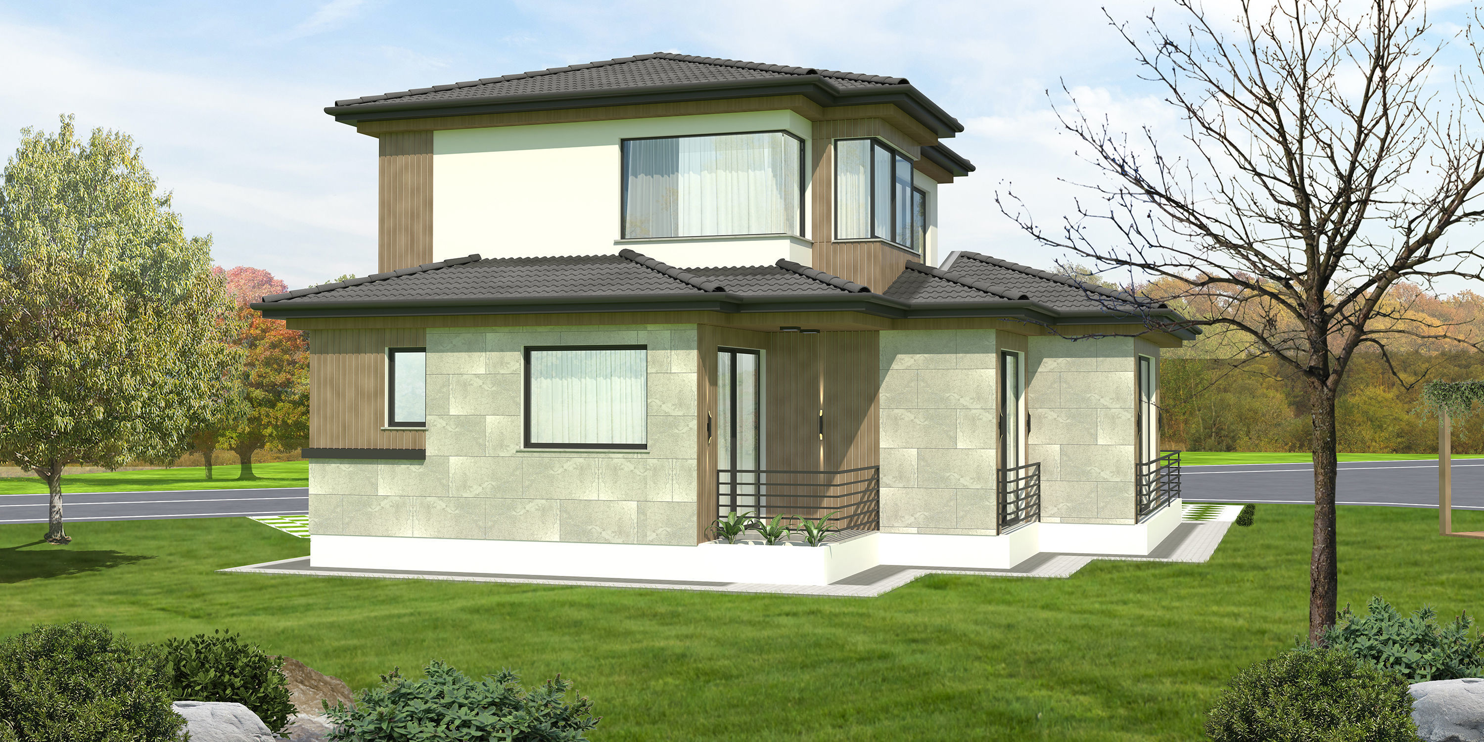 House Low-poly 3D model_9