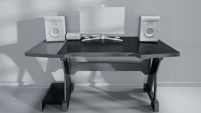 Computer desk 3D model | CGTrader