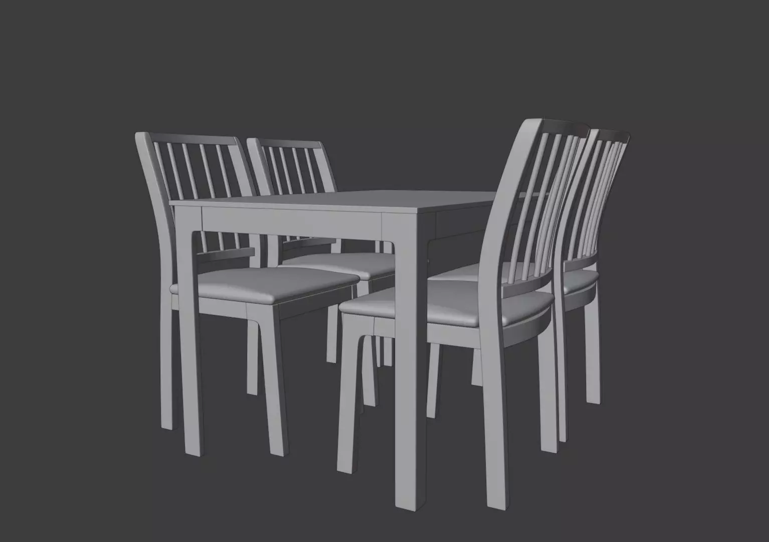 Ikea table ekedalen 3D model_0