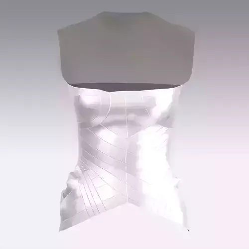 KORSET BLOUSE WHITE SATIN