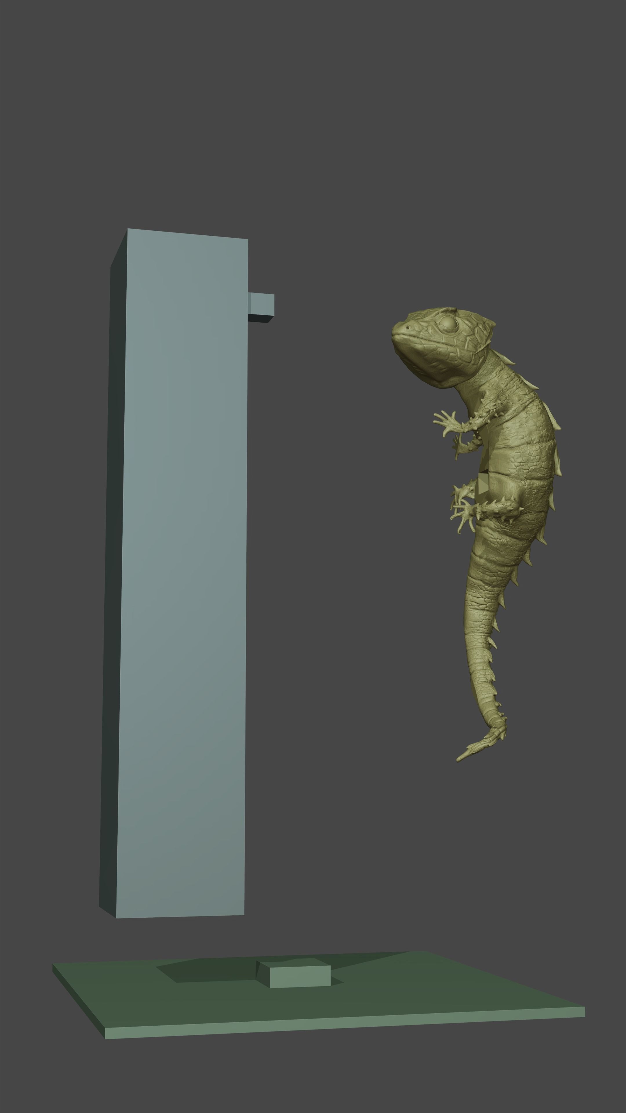 Red-eyed Crocodile Skink 3D print model_7
