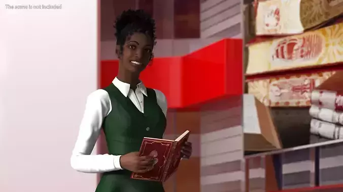 Black Teenage Schoolgirl Standing Pose