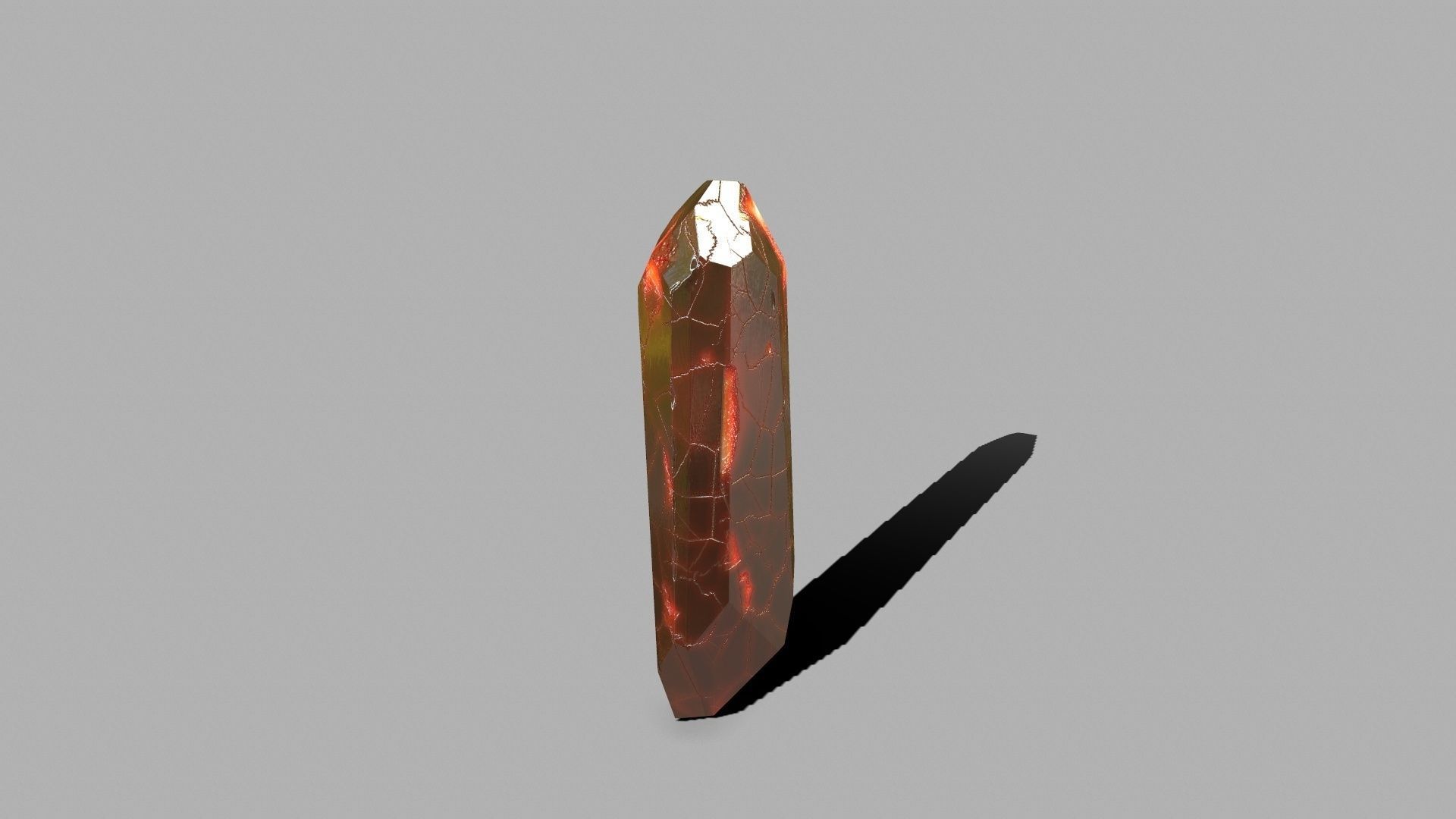 Crystal Set rock with snow Low-poly 3D model_16