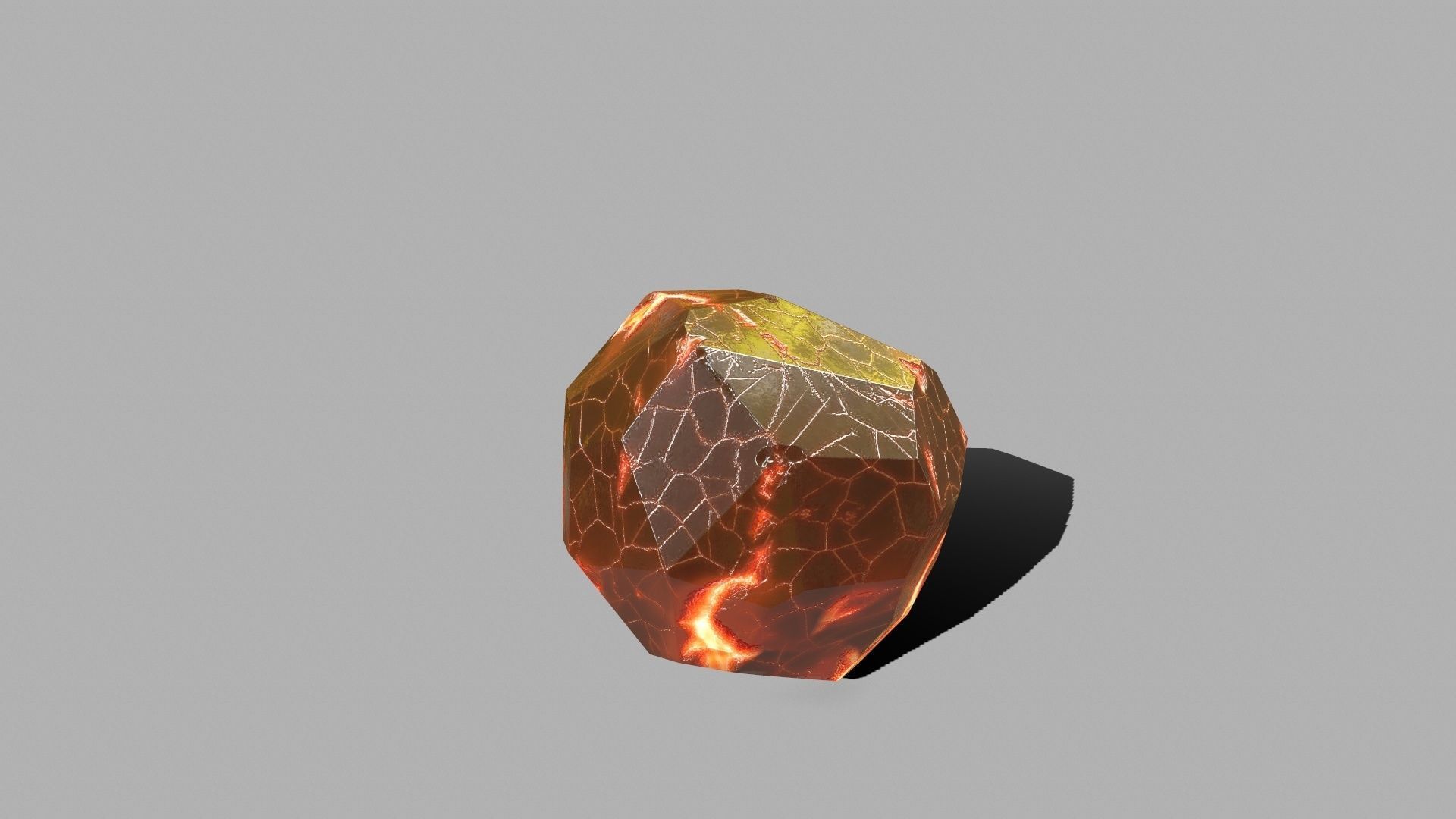 Crystal Set rock with snow Low-poly 3D model_22