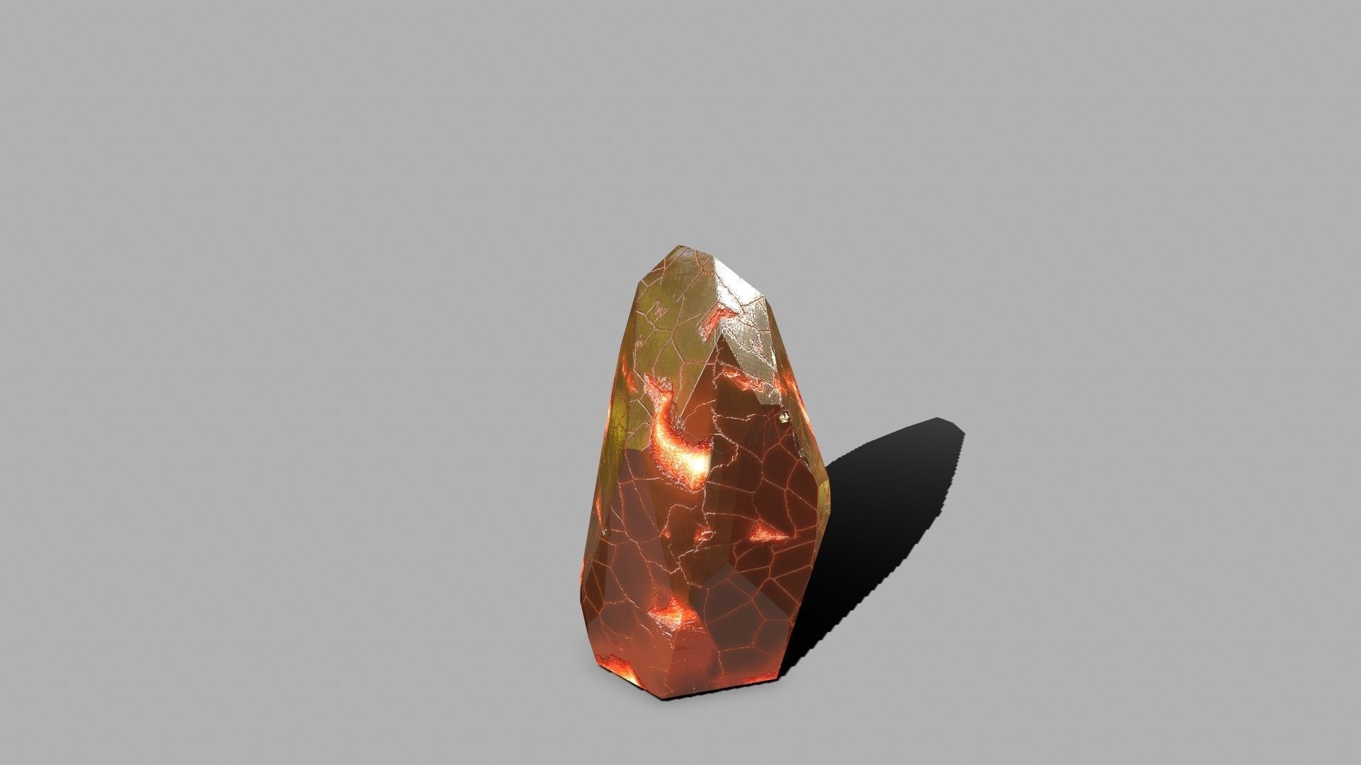 Crystal Set rock with snow Low-poly 3D model_19