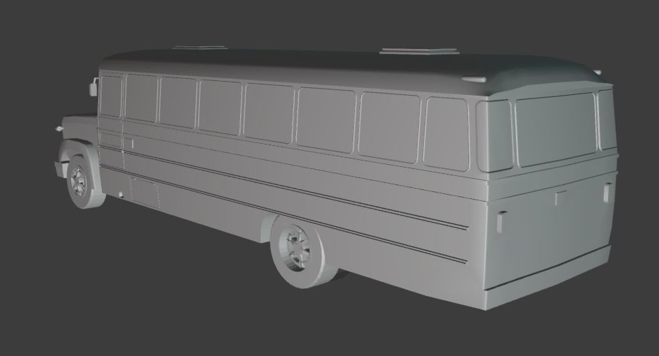 GMC Bus Low-poly 3D model_3