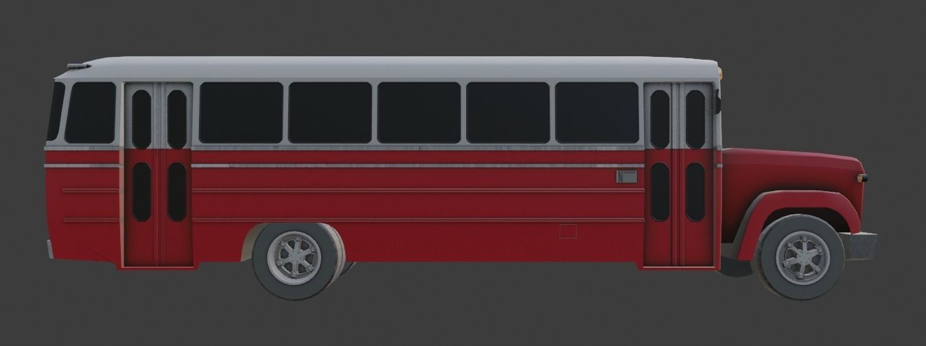 GMC Bus Low-poly 3D model_6