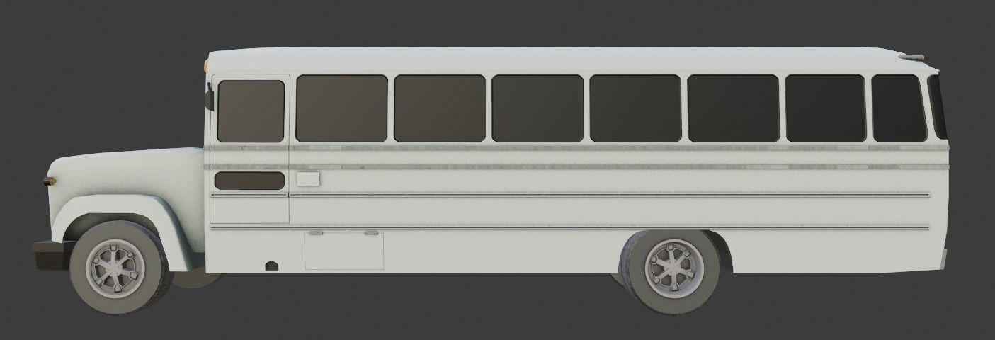 GMC Bus Low-poly 3D model_7