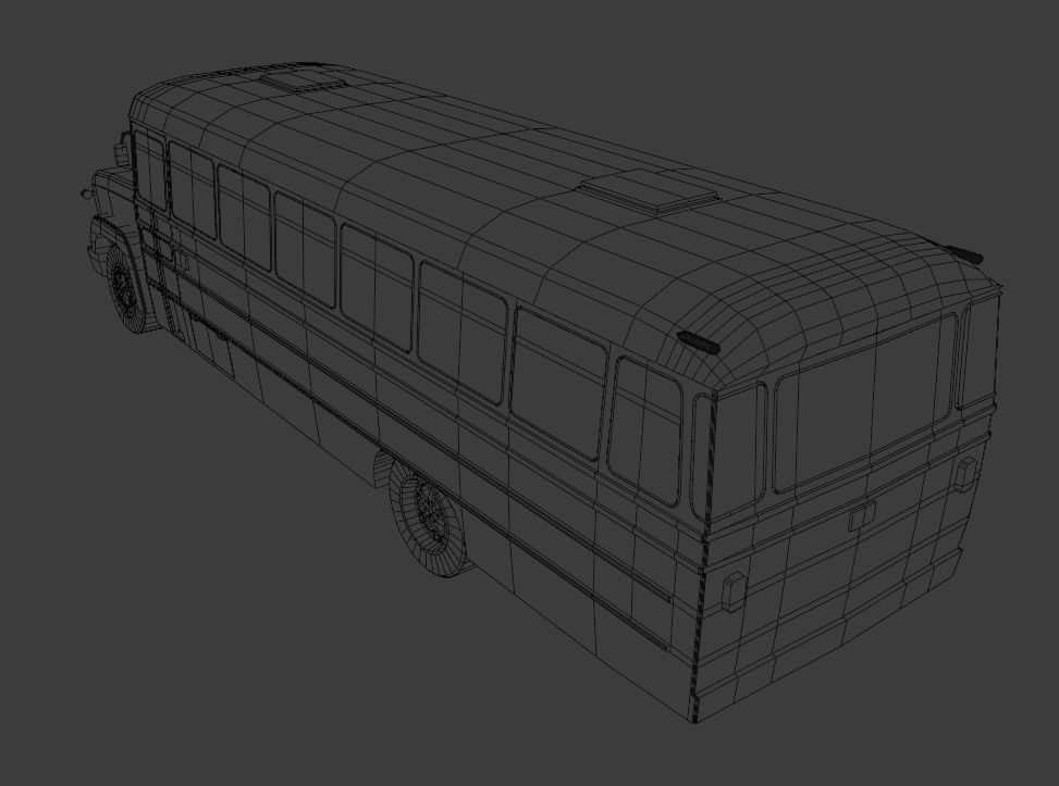 GMC Bus Low-poly 3D model_5
