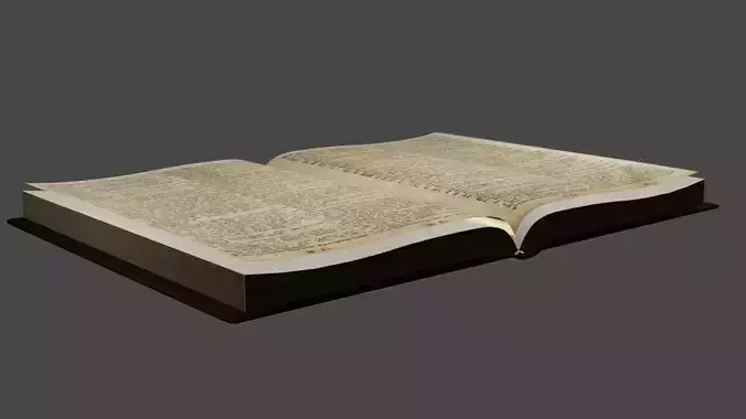 3D model of open book  Free low-poly 3D model