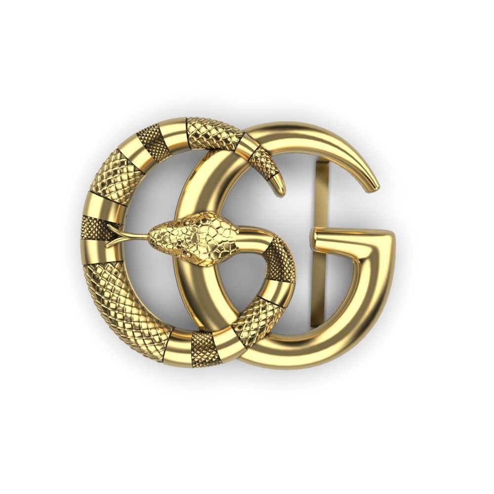 Snake Belt Buckle  3D print model_3