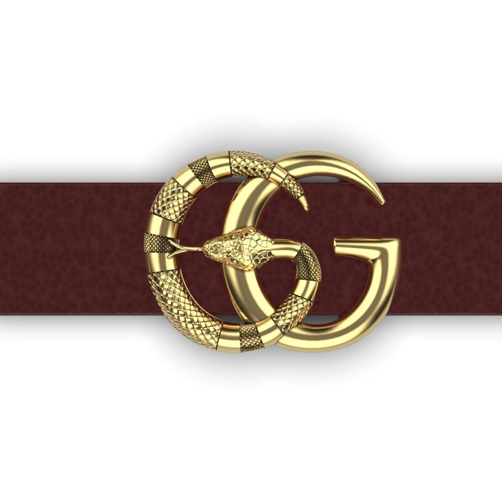 Snake Belt Buckle  3D print model_7