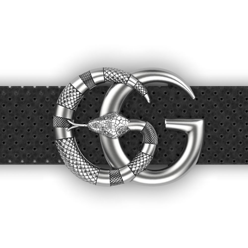 Snake Belt Buckle  3D print model_8