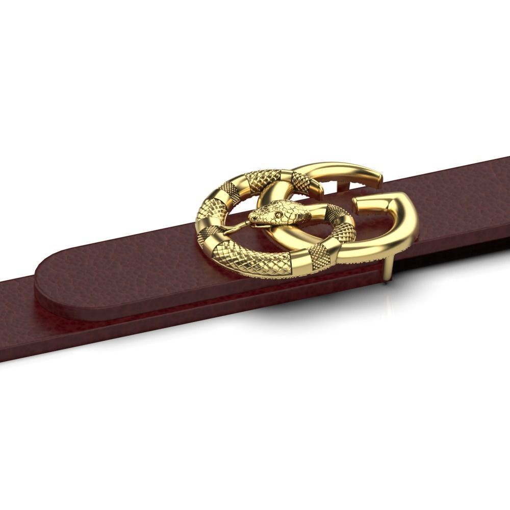 Snake Belt Buckle  3D print model_6