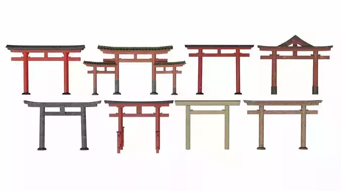 Torii gates 3D Model Collection