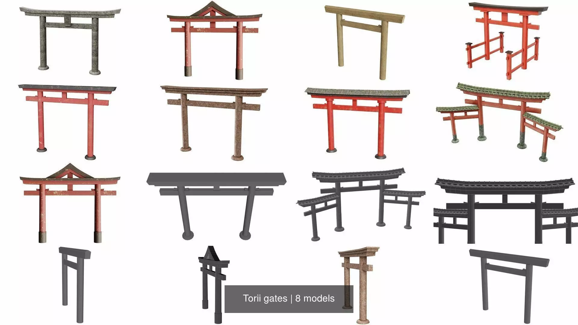 Torii gates 3D Model Collection_1