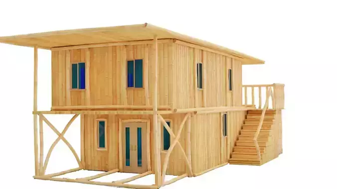 Stylized Bamboo houses